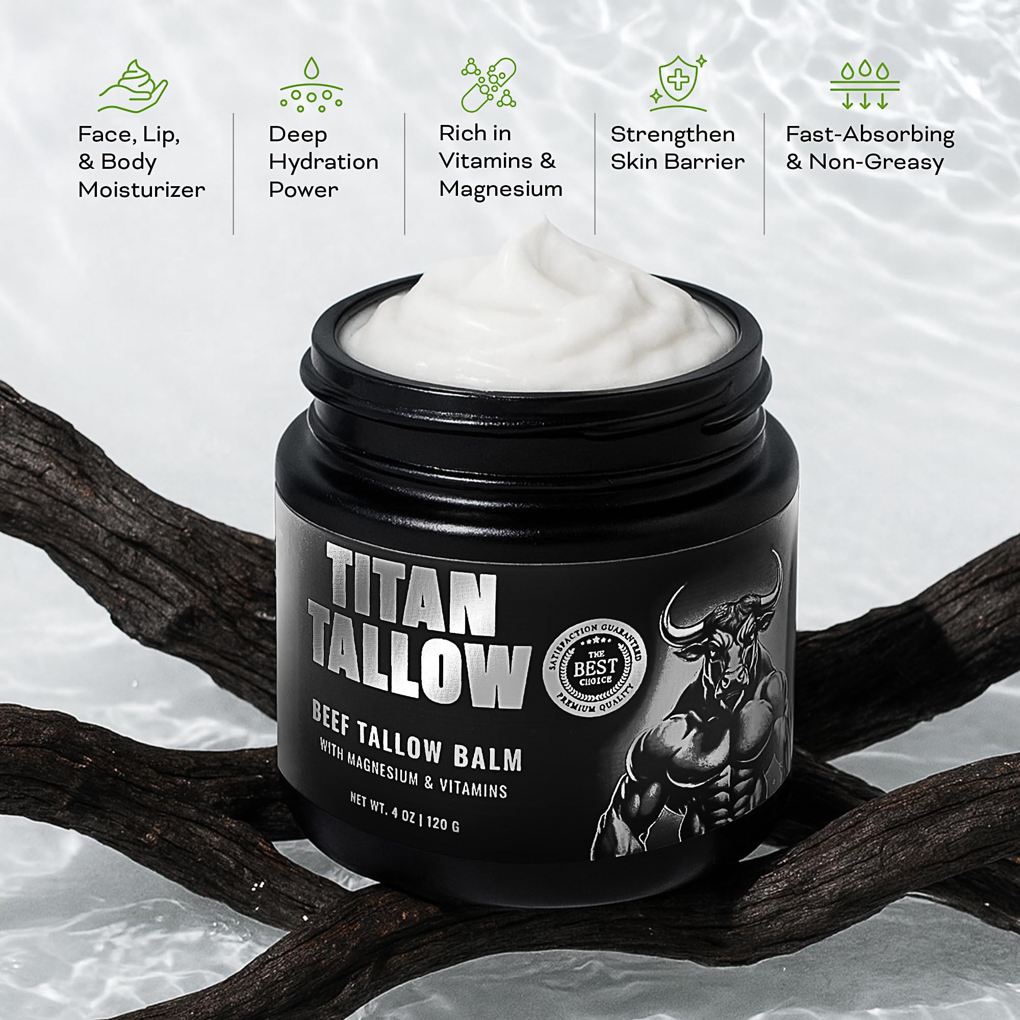 Titan Tallow Beef Tallow Balm with Magnesium – Sleep Support, Muscle Relief & Deep Hydration