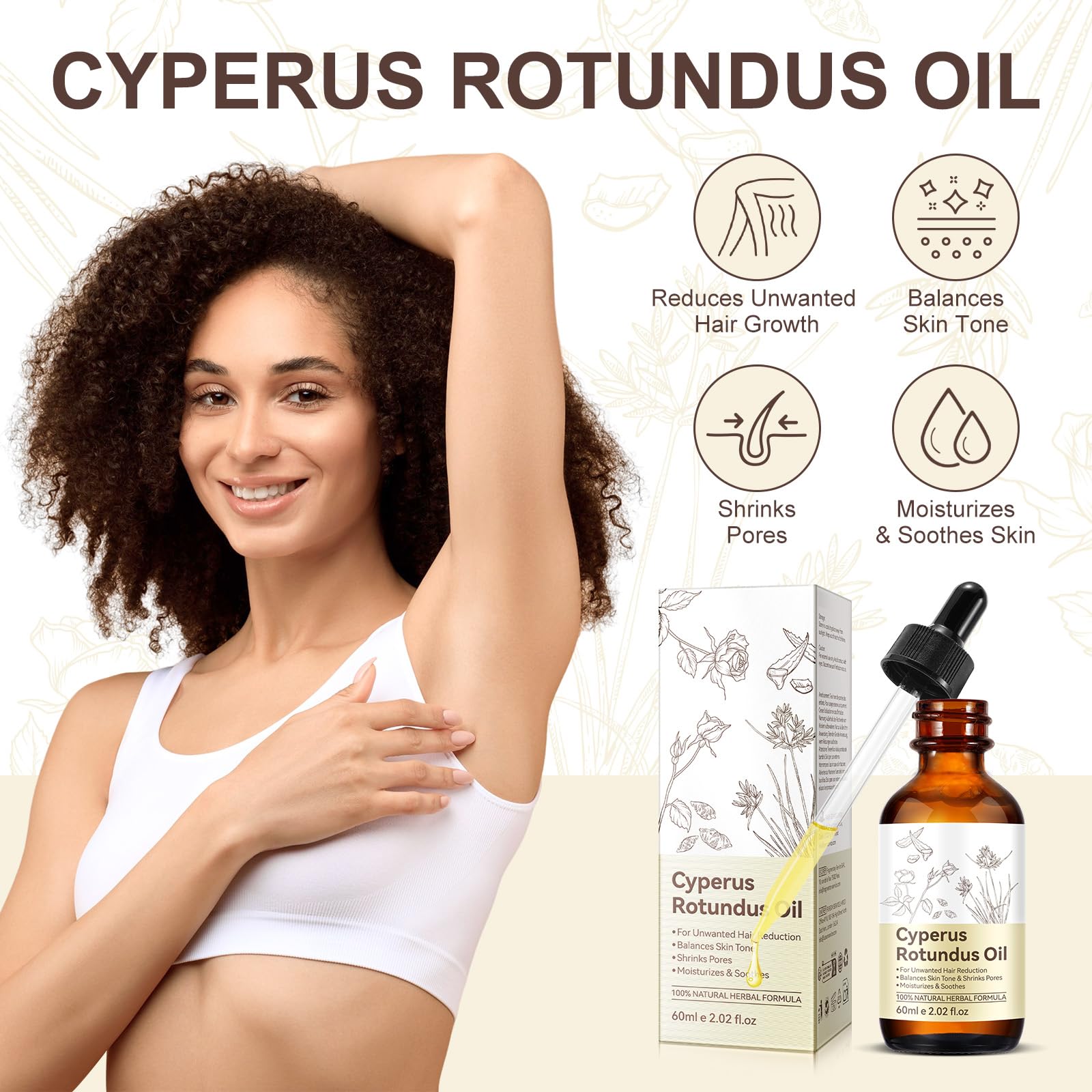 Tiuedu Cyperus Oil 2 Pack – Natural Cyperus Rotundus for Skin Care