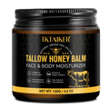TKTALKER Beef Tallow Balm with Raw Honey & Beeswax — Hydrating Face & Body Moisturizer