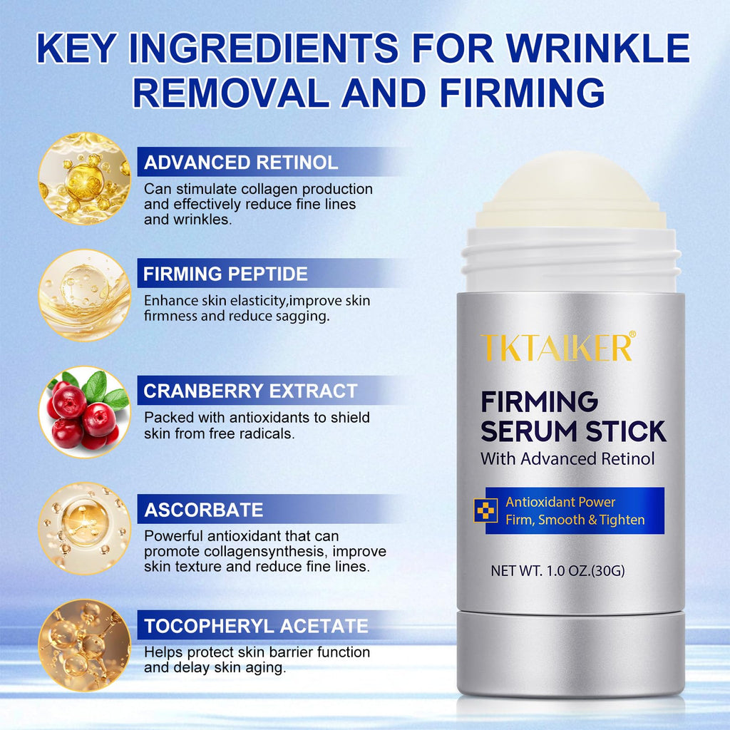 TKTALKER Advanced Retinol Firming Stick – Antioxidant-Enriched Peptide Formula, Visible Results in 3-4 Weeks