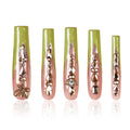 Tmani 10pc Extra Long Handmade Press-On Nails – Diamond Glitter Square Tips for Party & Gift
