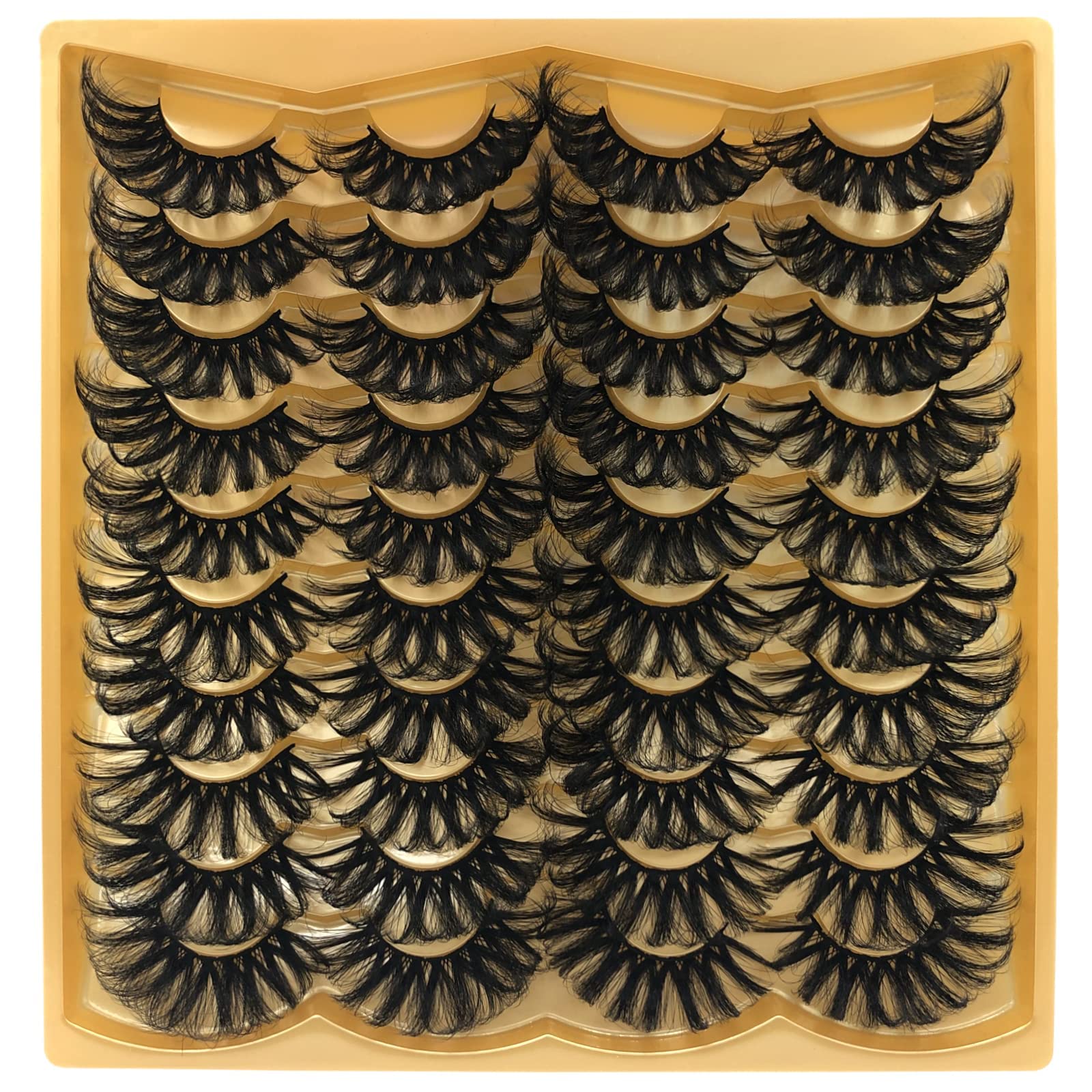 TMIELYBS 25mm Mink Lashes – 20 Pairs Dramatic 5D Full-Volume Wispy Eyelashes (VG38) Wholesale