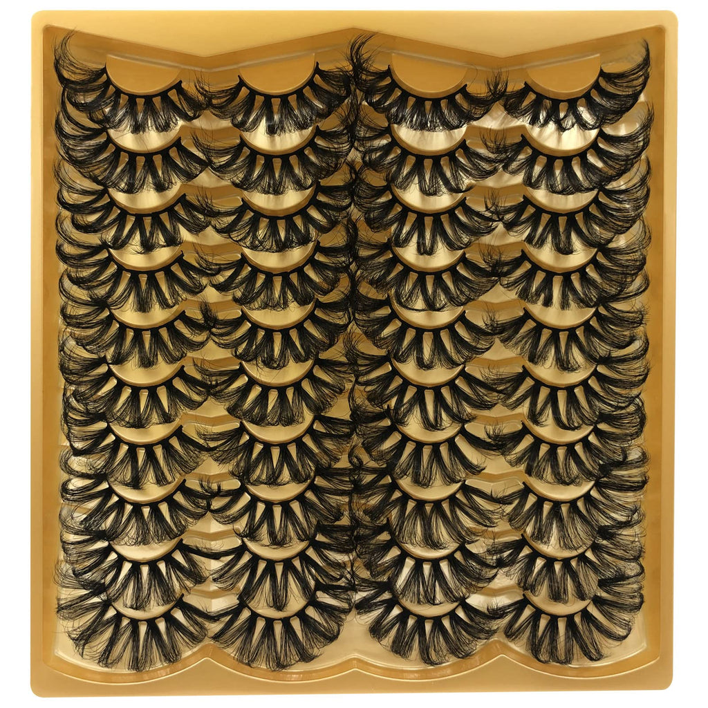 TMIELYBS 25mm Mink Lashes – Dramatic Full-Volume 20 Pairs Pack (VG40) by TIMELABS