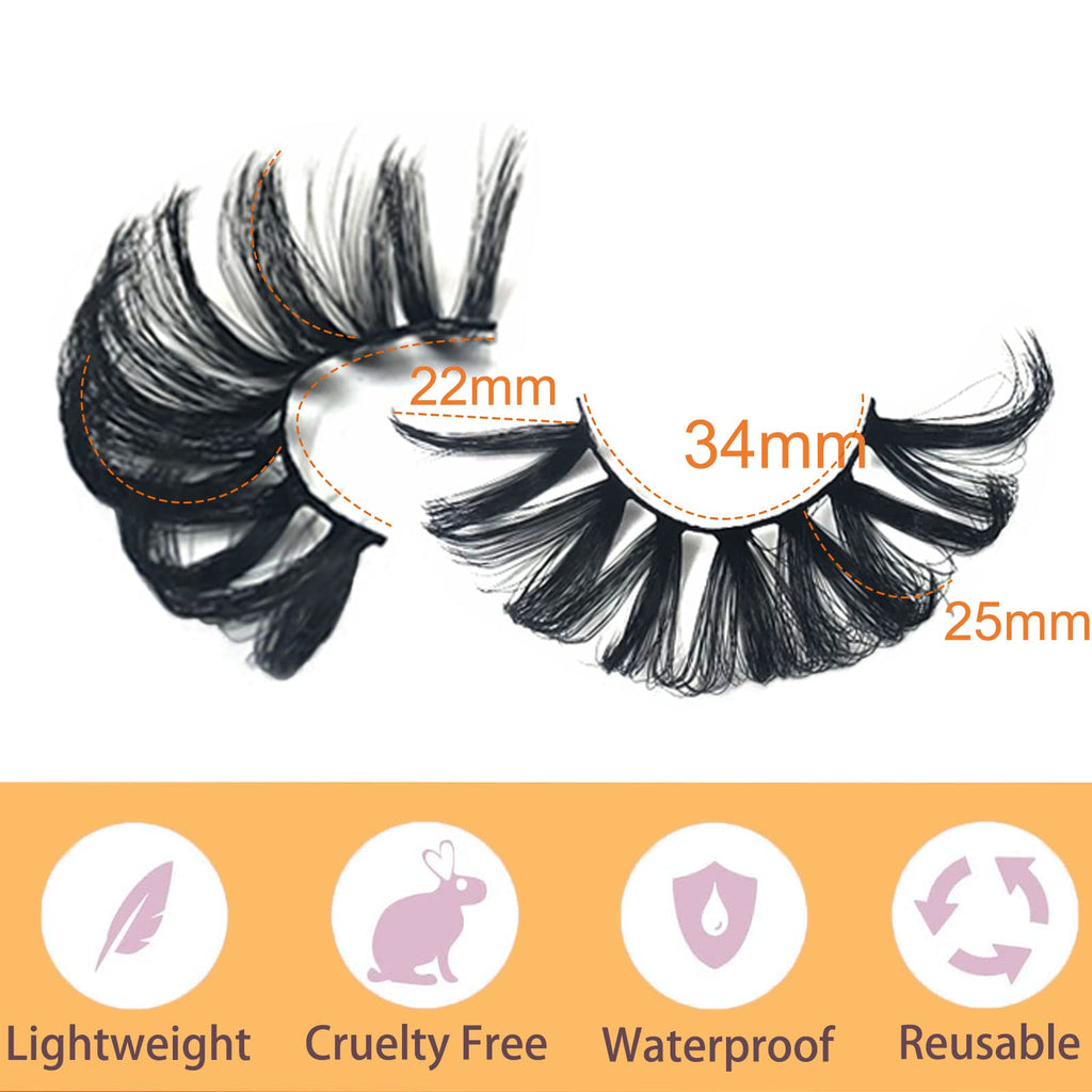 TMIELYBS 25mm Mink Lashes – Dramatic Full-Volume 20 Pairs Pack (VG40) by TIMELABS
