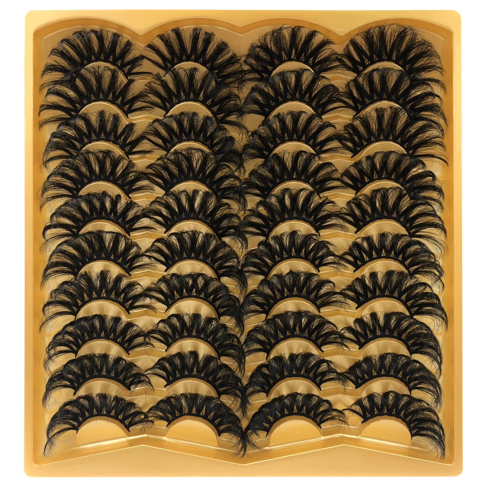 TMIELYBS 25mm Mink Lashes – 20 Pairs Dramatic 5D Full-Volume Wispy Eyelashes (VG38) Wholesale