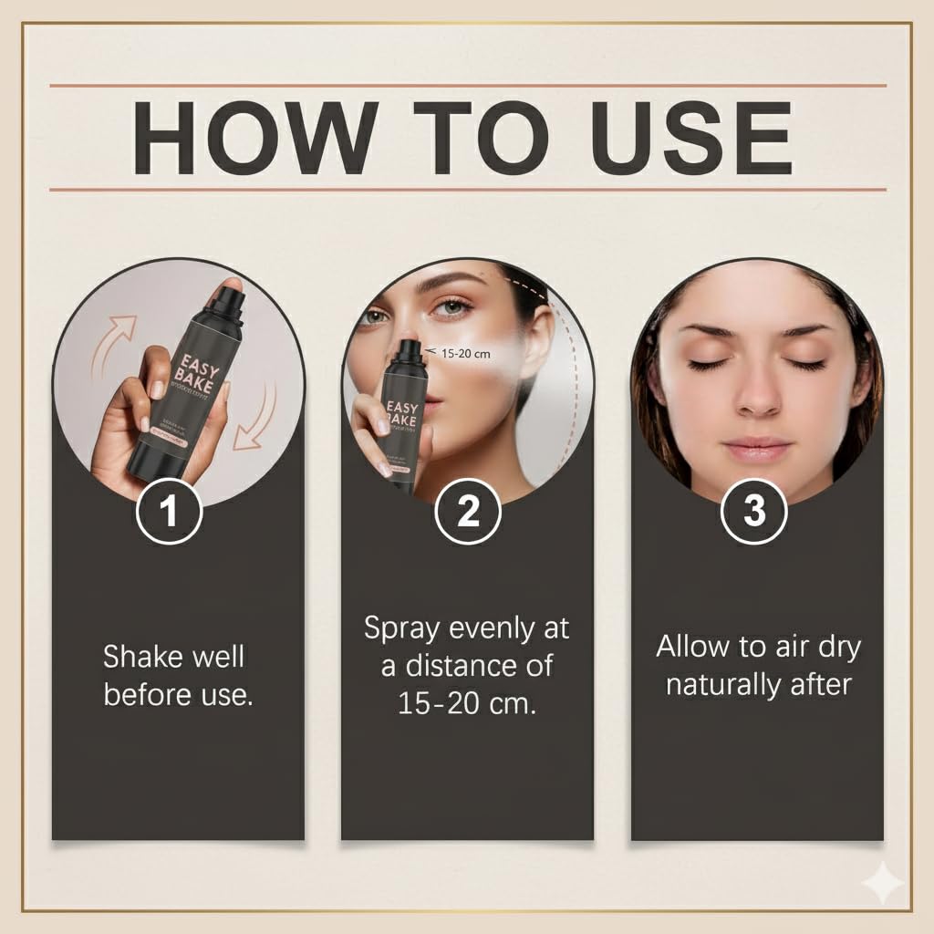 TMIYO Easy Bake Setting Spray – Waterproof & Oil-Control, 16H Hold, Matte Finish (100ml)