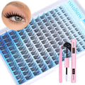 TNFVLONEINS Wispy Lash Extension Kit – Natural Lash Clusters 8–16mm with Bond & Seal