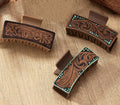Tobeffect Hair Clips for Women — 4-Inch Leather Western Claw Clips (3 Pack)