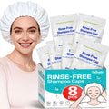 Tolnetr Shampoo Caps No Water Rinse Microwavable - 8 Pack | Bedridden Care & Camping