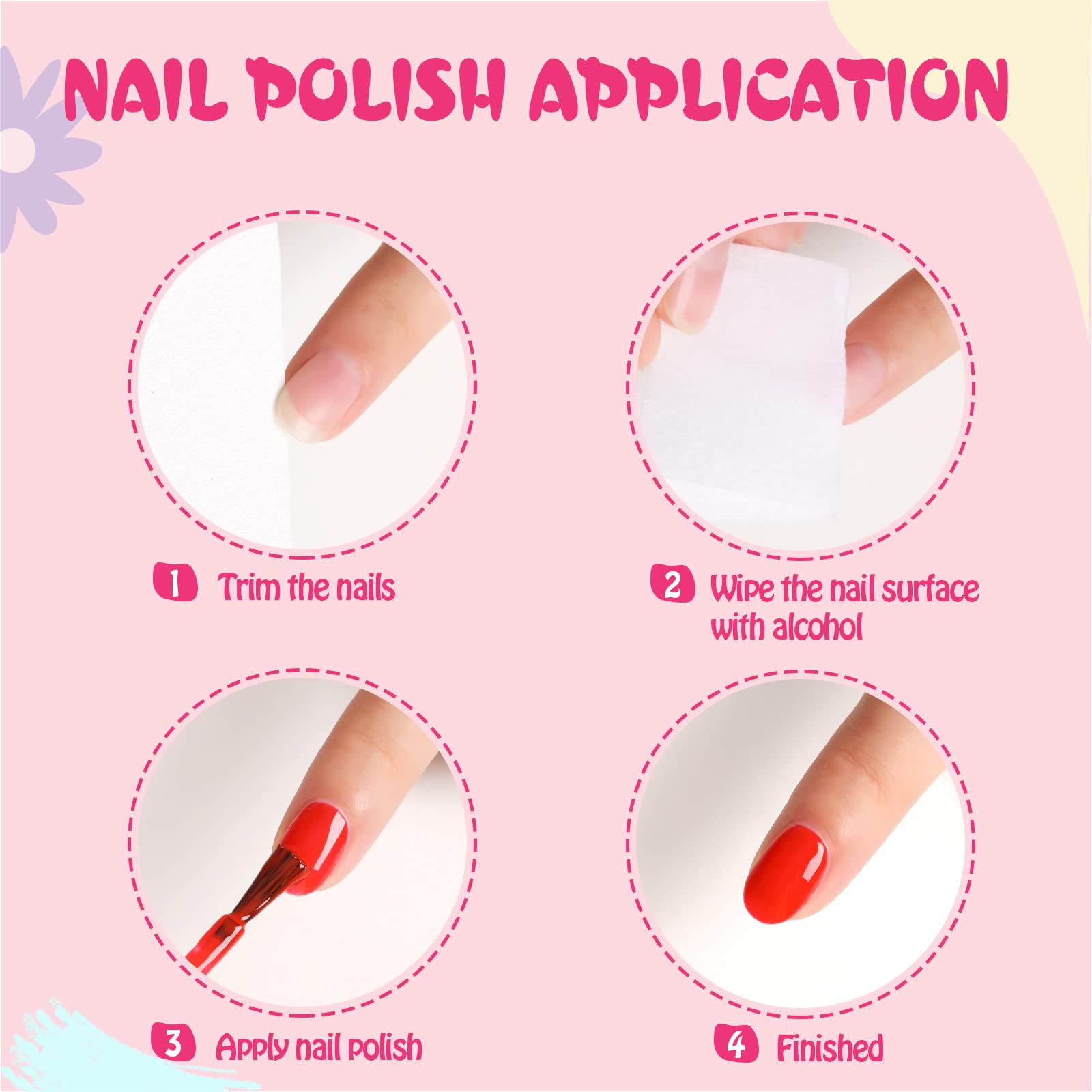 TOMICCA Kids Nail Polish Set - 12 Non-Toxic Water-Based, Odorless Peel-Off, Quick-Dry Colors (Ages 3+)