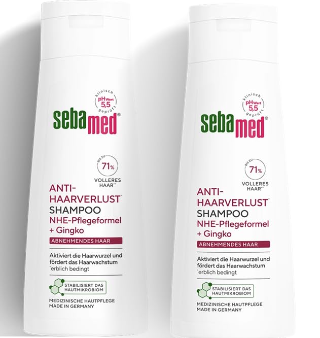 Tomo Wellness Seba-med Anti Hair Loss Scalp Activating Shampoo for Thinning Hair – Supports Natural Growth, Dermatologist Recommended, 6.8 fl oz (200 ml) Pack of 2