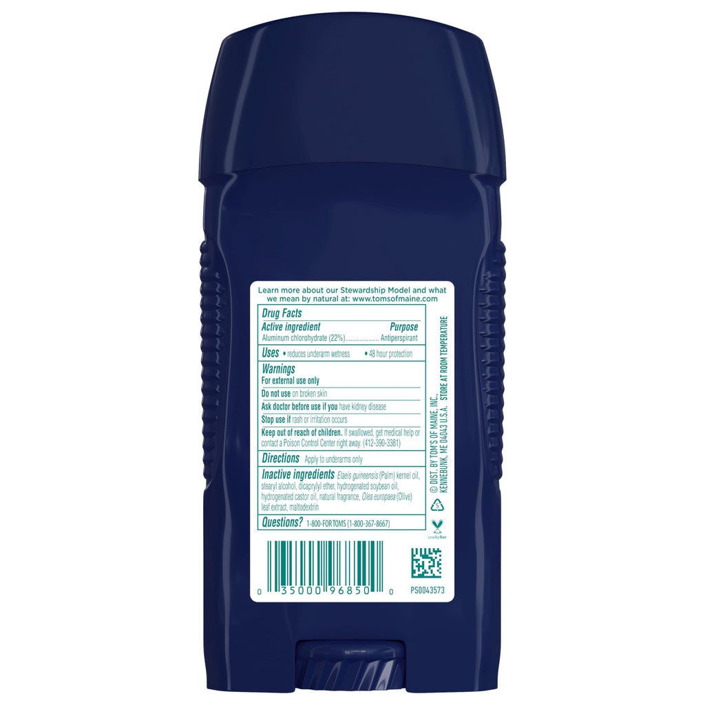 Tom's of Maine Mountain Spring Antiperspirant for Men – 3-Pack, 2.8 oz each