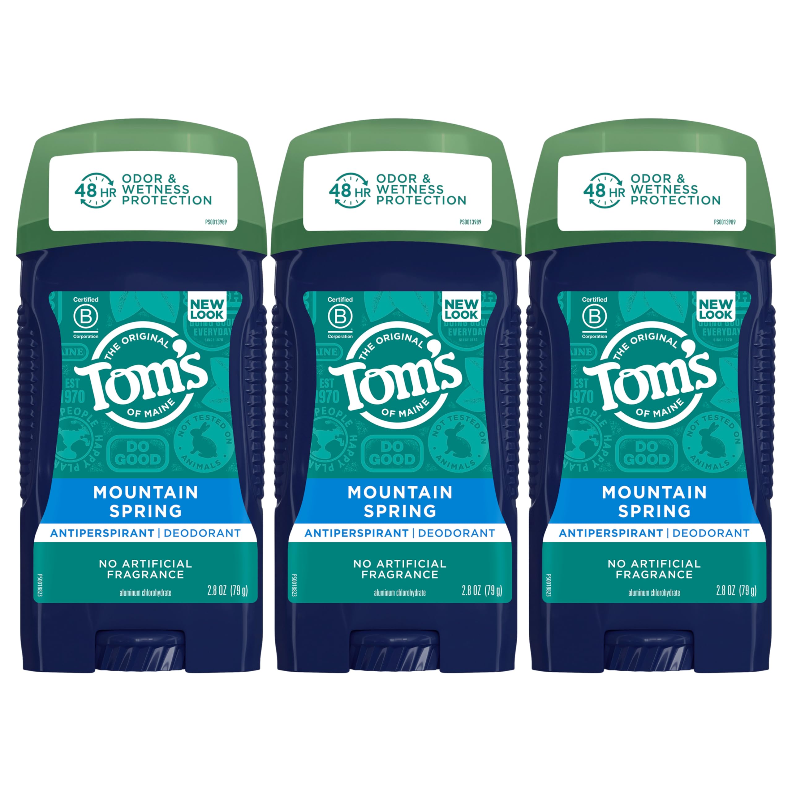 Tom's of Maine Mountain Spring Antiperspirant for Men – 3-Pack, 2.8 oz each