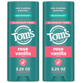Tom’s of Maine Rose Vanilla Aluminum-Free Deodorant | Clear Application, Odor & Wetness Protection | 3.25 oz 2-Pack