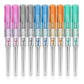 TONBAO Catheter Piercing Needles - 50 Mixed Disposable Needles, 316L Stainless Steel, Vacuum Pack