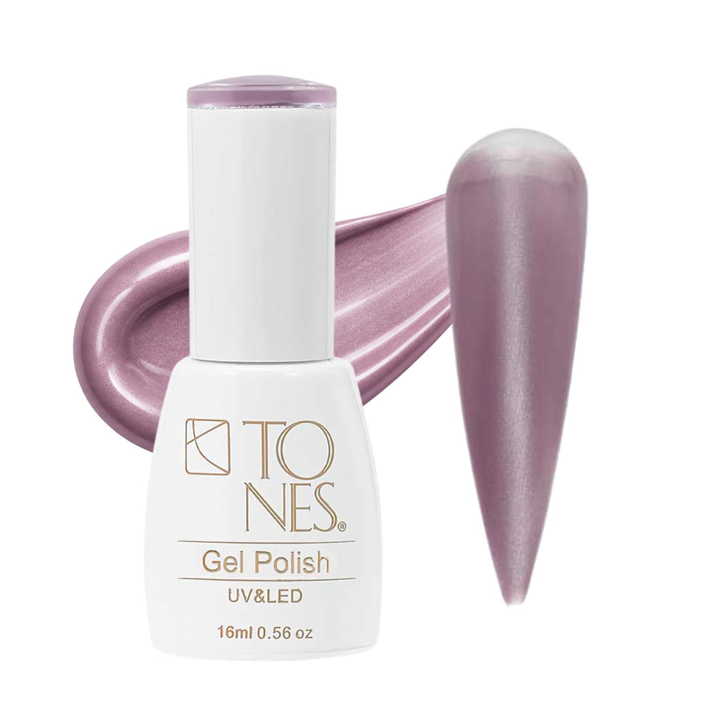 TONES Cat Eye UV LED Gel Nail Polish – Lilac Cashmere, Magnet Shimmer Finish 0.56 fl oz