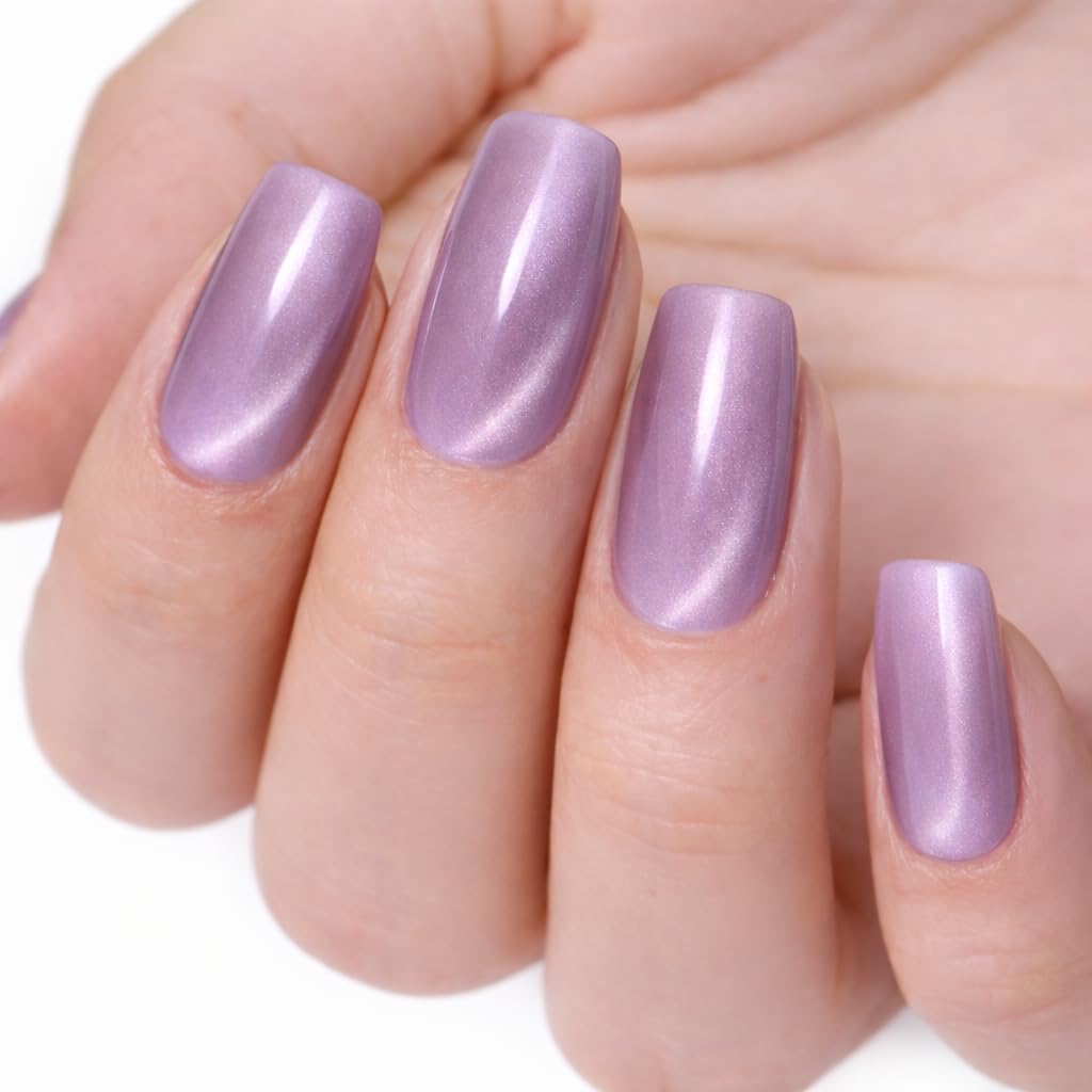 TONES Cat Eye UV LED Gel Nail Polish – Lilac Cashmere, Magnet Shimmer Finish 0.56 fl oz
