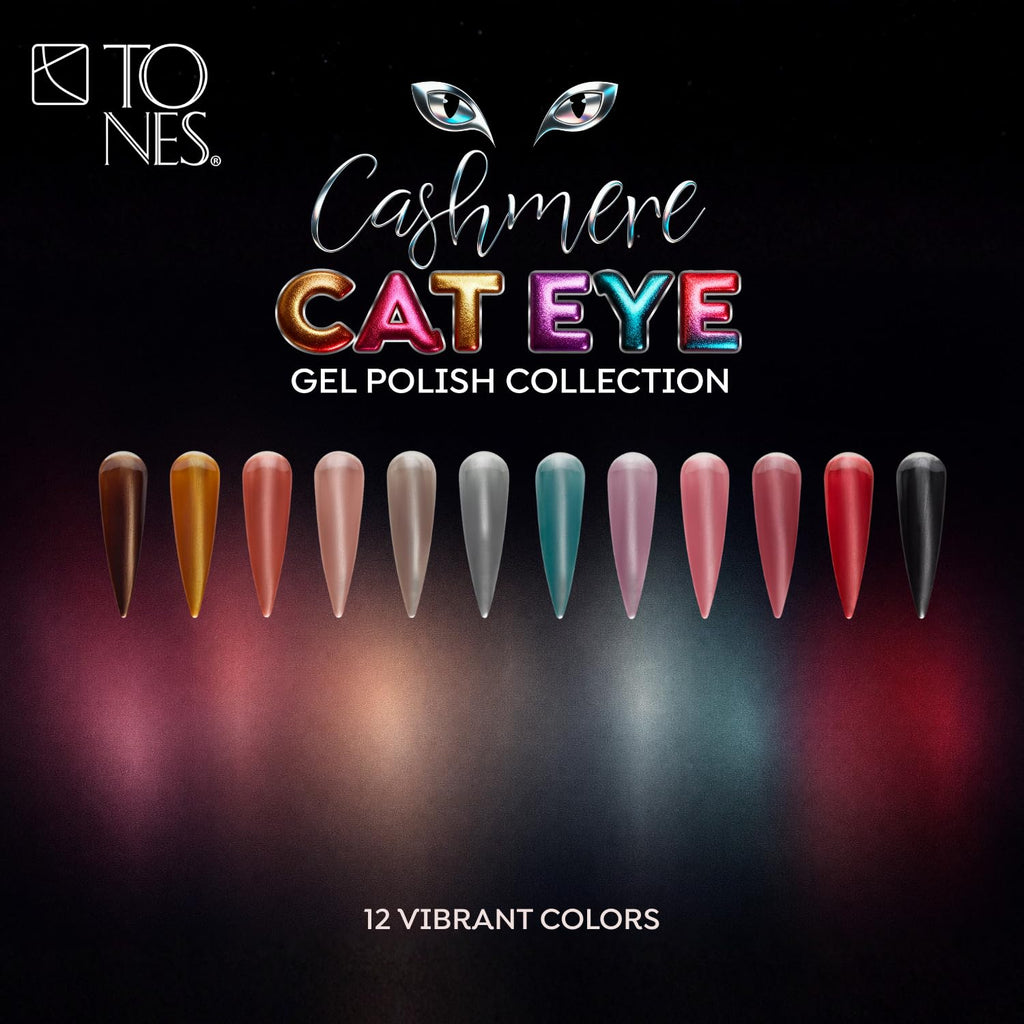 TONES Cat Eye UV LED Gel Nail Polish – Lilac Cashmere, Magnet Shimmer Finish 0.56 fl oz
