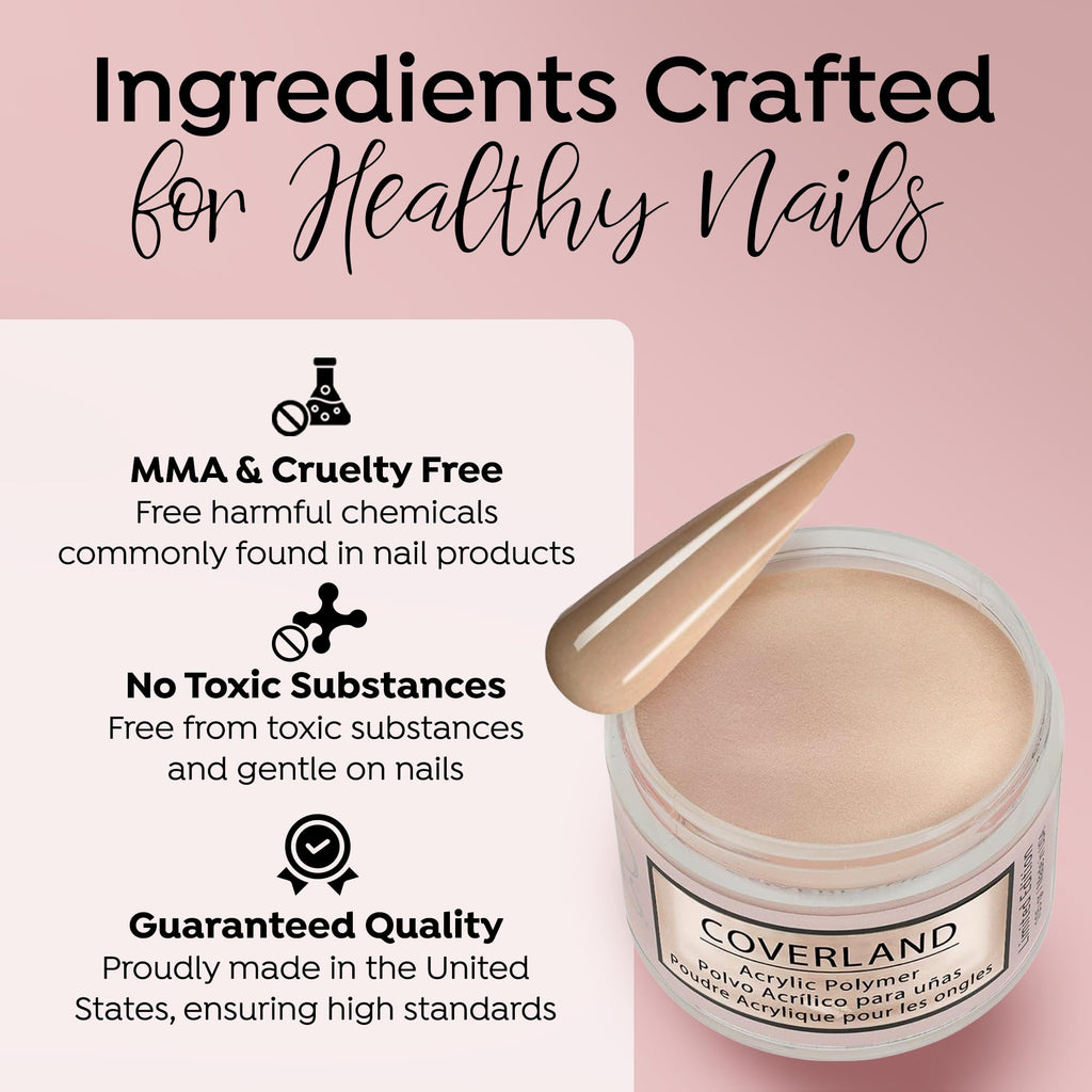 TONES Coverland Acrylic Powder New Nue – 3.5oz | Strong, Long-Lasting Nail Enhancement