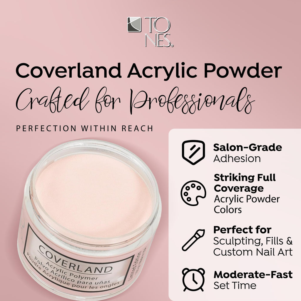 TONES Coverland Acrylic Powder Sweet Sin – 3.5oz | Limited Edition, Long-Lasting, Bubble-Free Finish