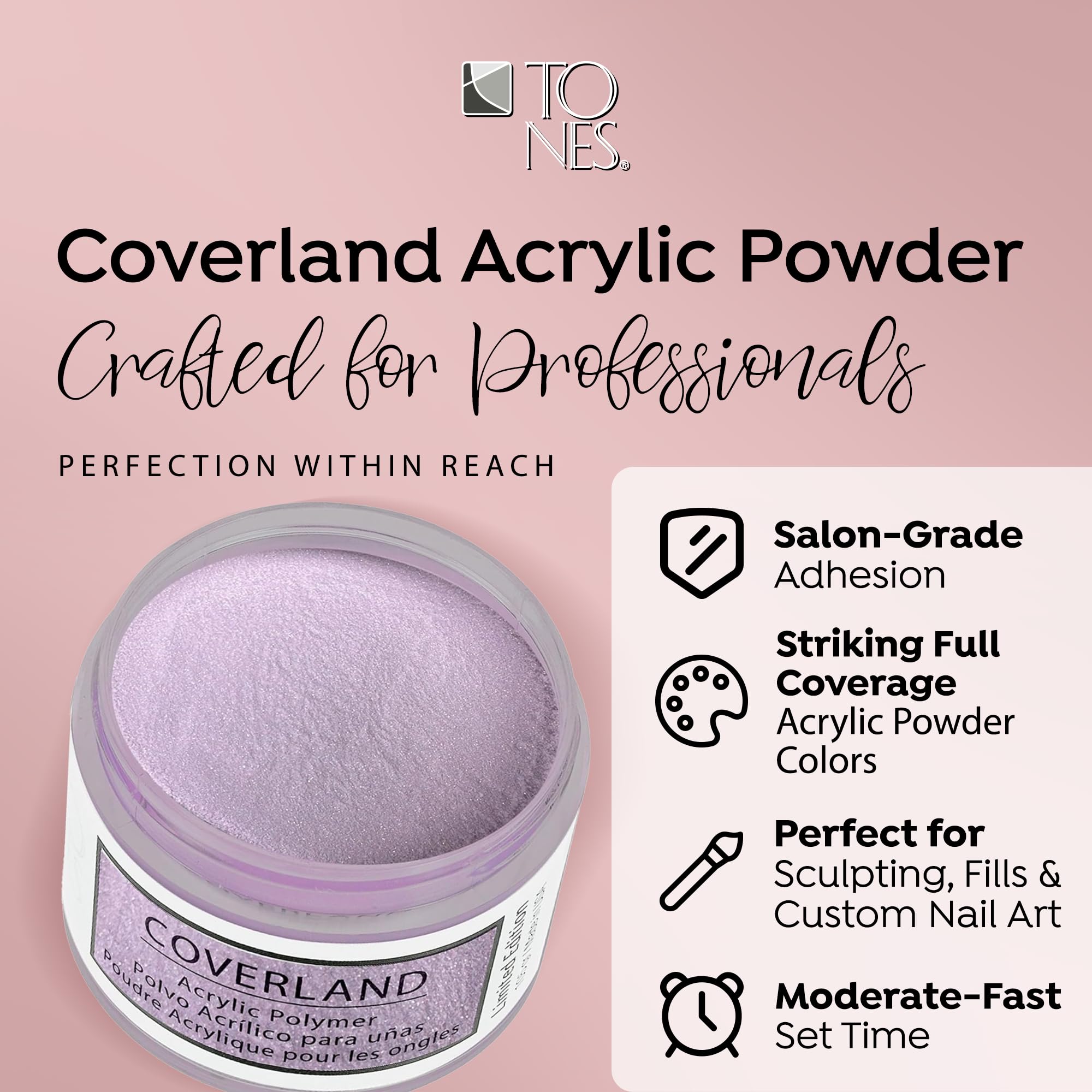 TONES Sugar Plum Limited Edition Acrylic Powder – Nail Design & Dip System (1.5 oz)