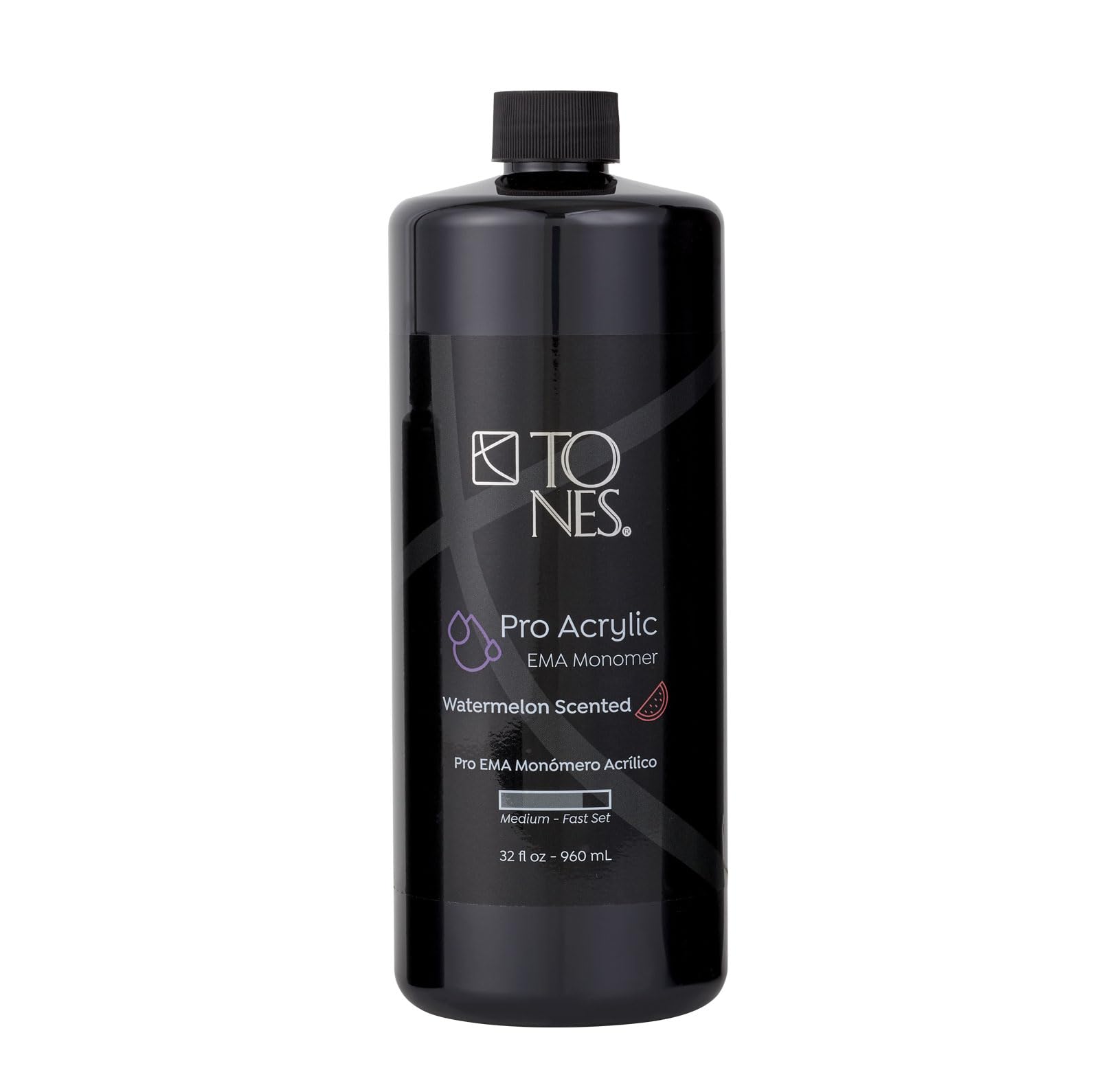 TONES Watermelon Scented EMA Monomer – Odor-Neutralizing, Non-Yellowing, MMA-Free Nail Liquid (32 oz) Made in USA