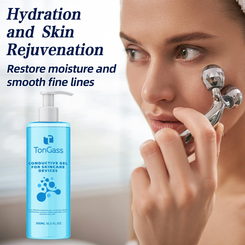 TonGass Conductive Gel for Microcurrent & LED Facial Devices | Hydrating Gel with Hyaluronic Acid & Collagen Peptides