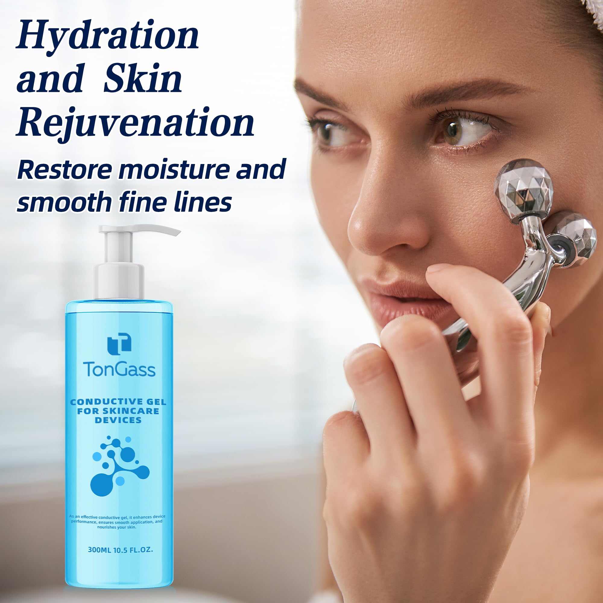 TonGass Conductive Gel for Microcurrent & LED Facial Devices | Hydrating Gel with Hyaluronic Acid & Collagen Peptides