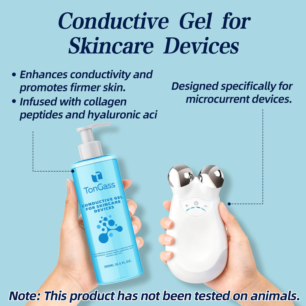 TonGass Conductive Gel for Microcurrent & LED Facial Devices | Hydrating Gel with Hyaluronic Acid & Collagen Peptides