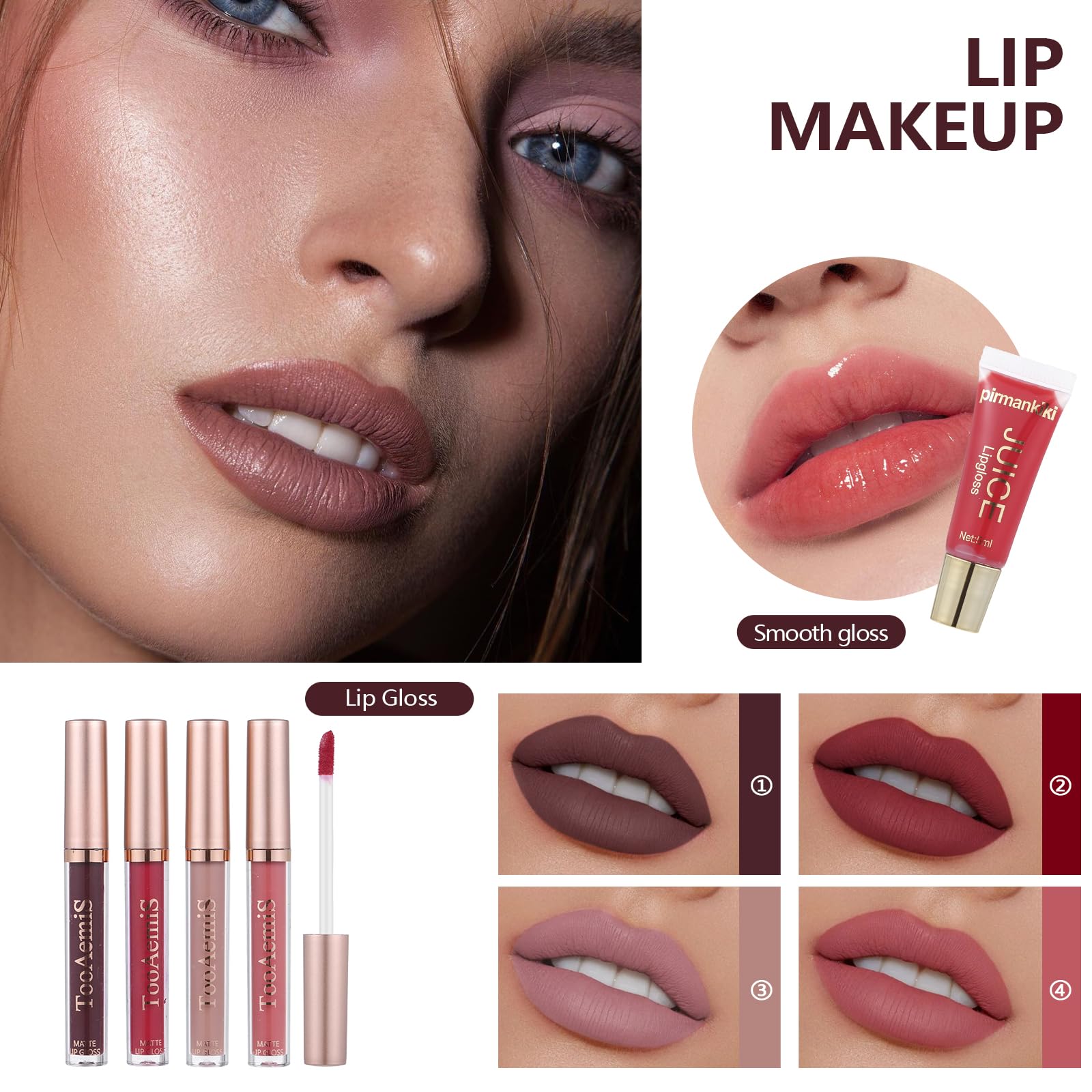 TooAemiS Makeup Kit for Women – All-in-One Pro Set (Eyeshadow, Foundation, Lipstick)