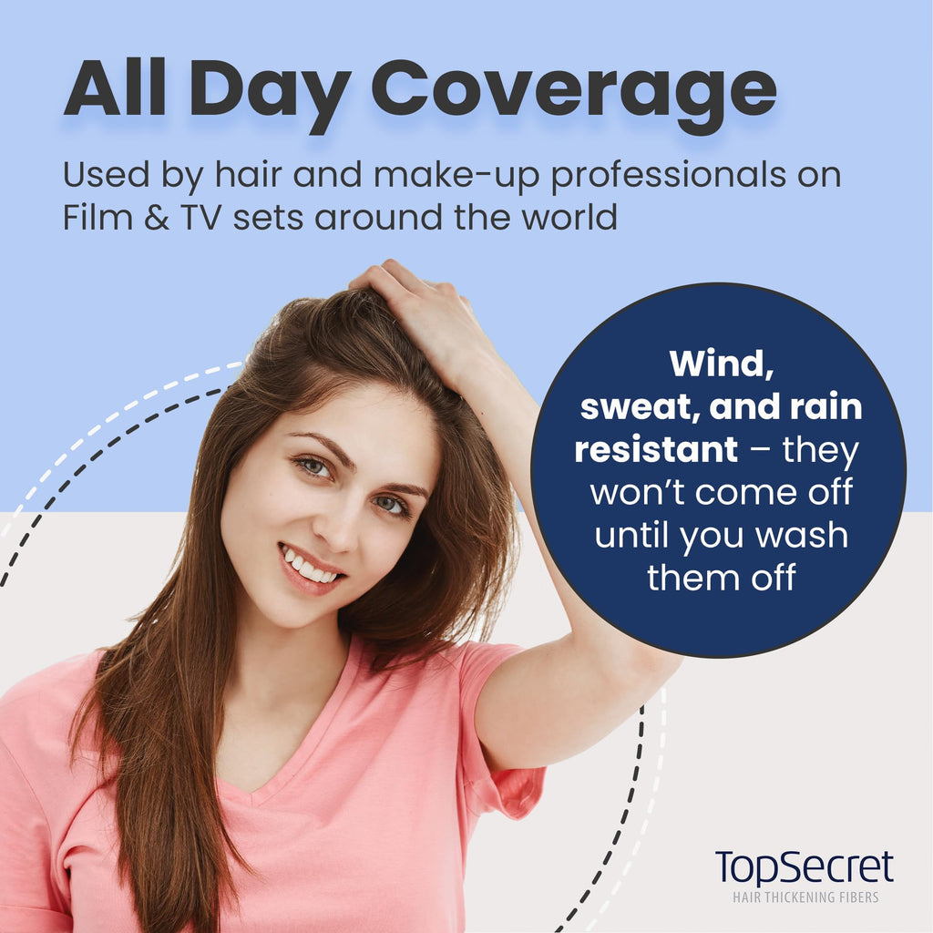 Top Secret Hair Thickening Fibers with Precision Applicator – Undetectable & Weather-Resistant (Blonde, Large)