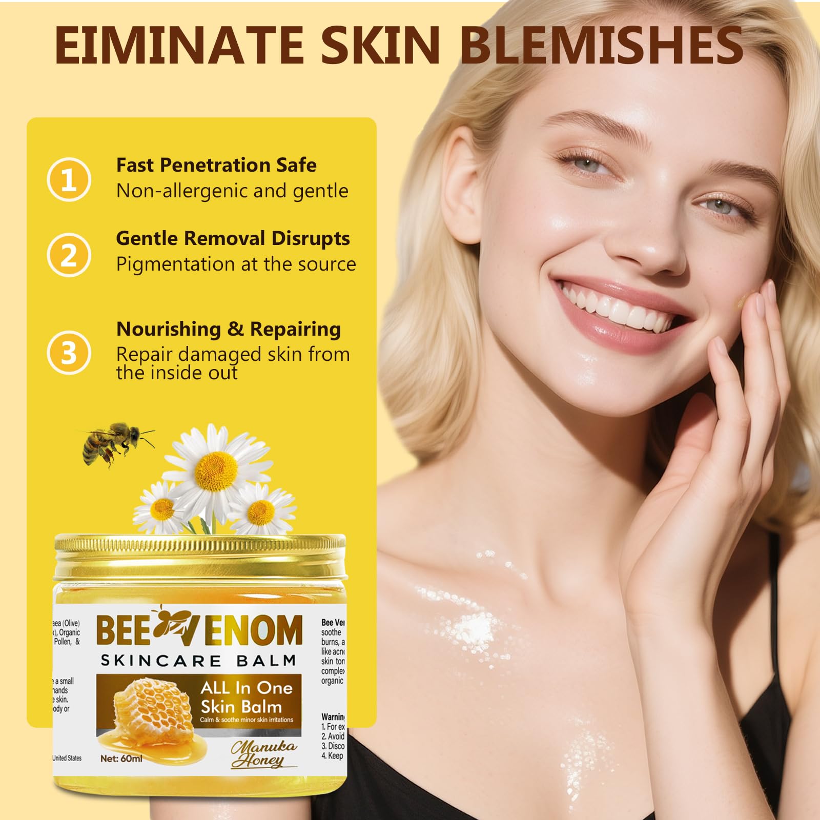 Topicy Bee Venom Cream – Natural Skin Renewal for Blemish Reduction