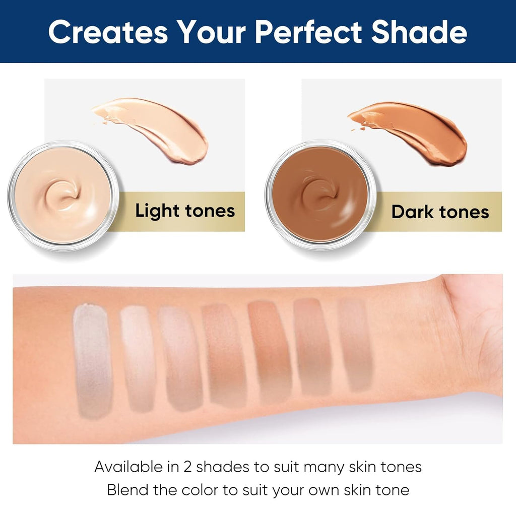 Topicy Tattoo Cover Up Makeup Waterproof – Dual Color Concealer, Sweatproof, Long-Lasting (Blue, 1.5 Fl Oz)