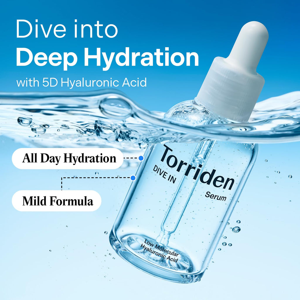 Torriden DIVE IN Hyaluronic Acid Serum 50ml x 2 | Deep Hydration & Glow