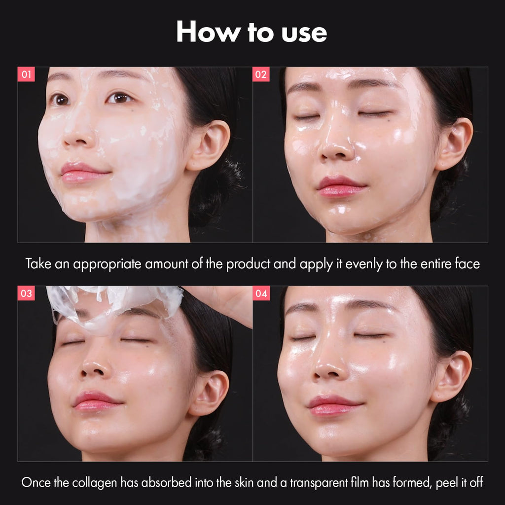 TOSOWOONG Real Collagen Fit Peel-Off Mask – Hydration, Glow, 2-Pack