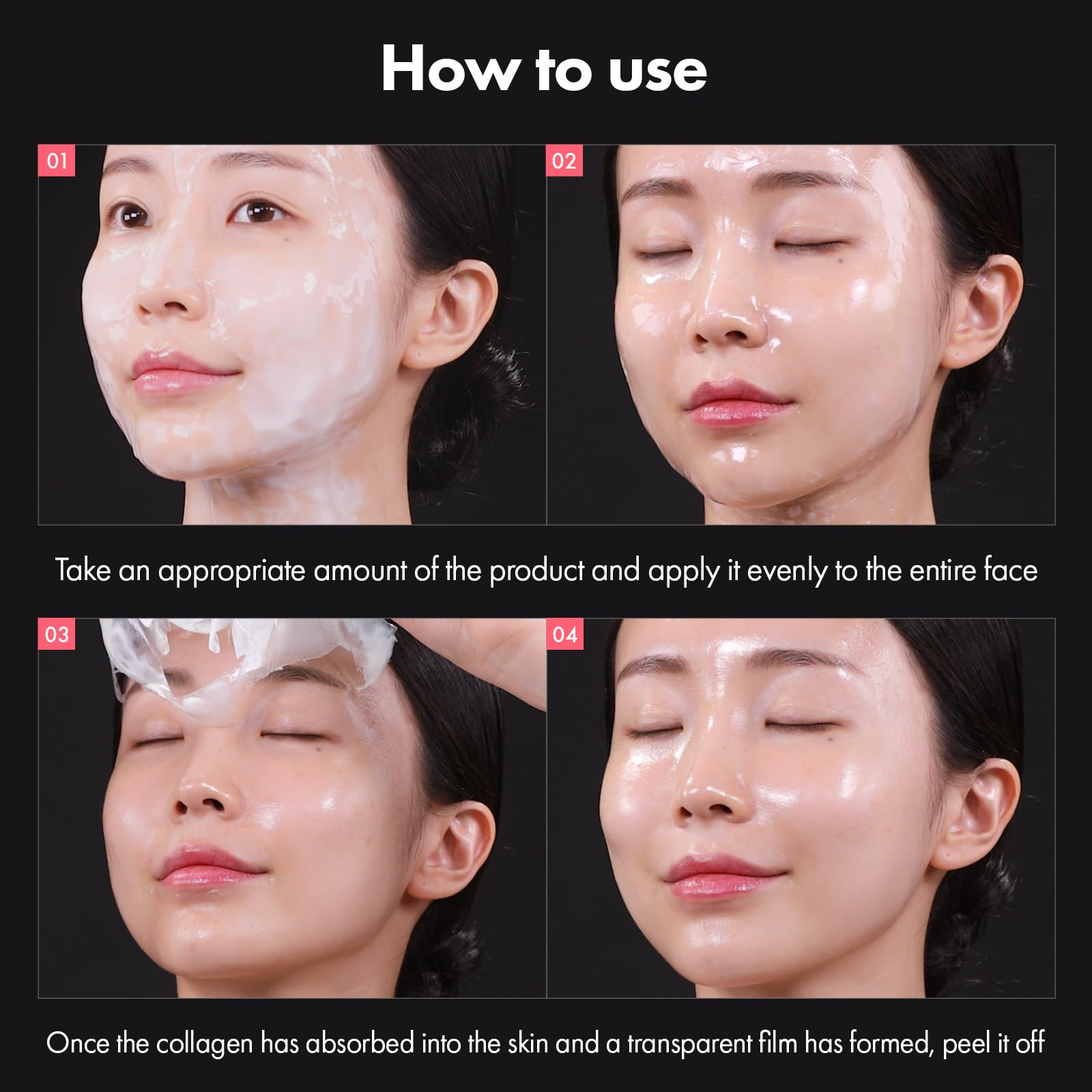 TOSOWOONG Real Collagen Fit Peel-Off Mask – Hydration, Glow, 2-Pack