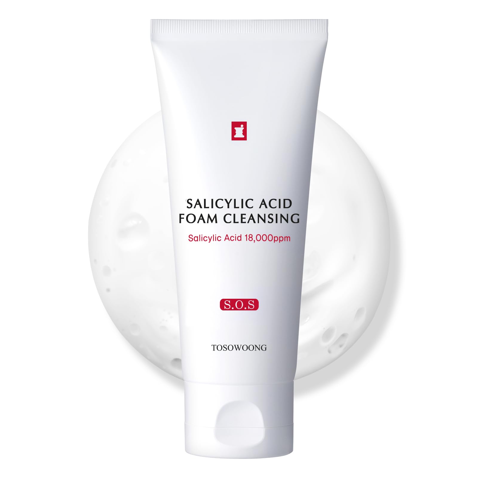 TOSOWOONG Salicylic Acid Foam Cleanser – Deep Pore Cleansing for Oily Skin, 18,000ppm SA, 100ml