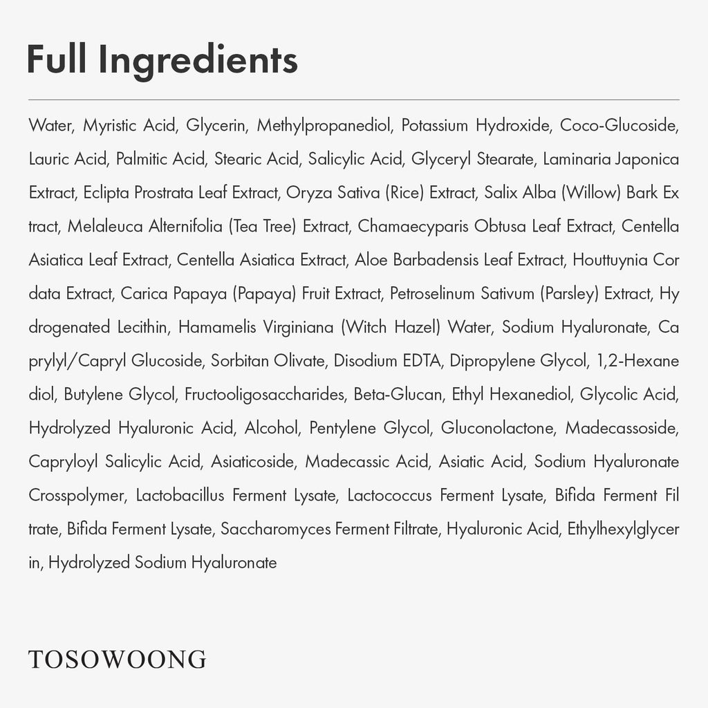 TOSOWOONG Salicylic Acid Foam Cleanser – Deep Pore Cleansing for Oily Skin, 18,000ppm SA, 100ml