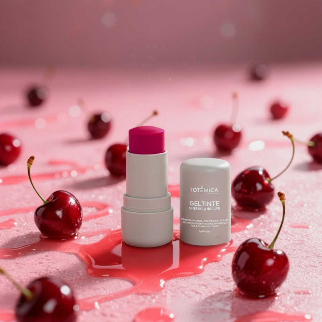 TOTEMICA Cooling Water Jelly Tint by Ana Patricia – Dewy Lip & Cheek Tint, Long-Lasting Intense Purple, 0.19 oz