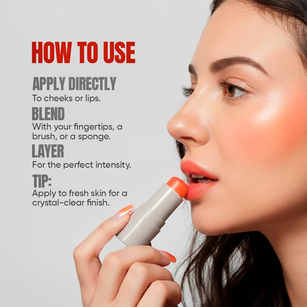 TOTEMICA Cooling Water Jelly Tint by Ana Patricia – Dewy Lip & Cheek Tint in Light Red (0.19 oz)