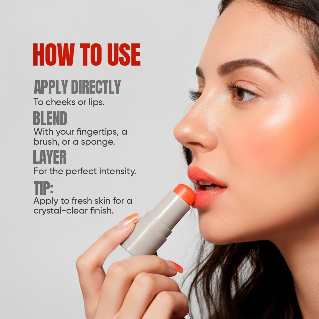 TOTEMICA Cooling Water Jelly Tint by Ana Patricia – Dewy Lip & Cheek Tint in Light Red (0.19 oz)