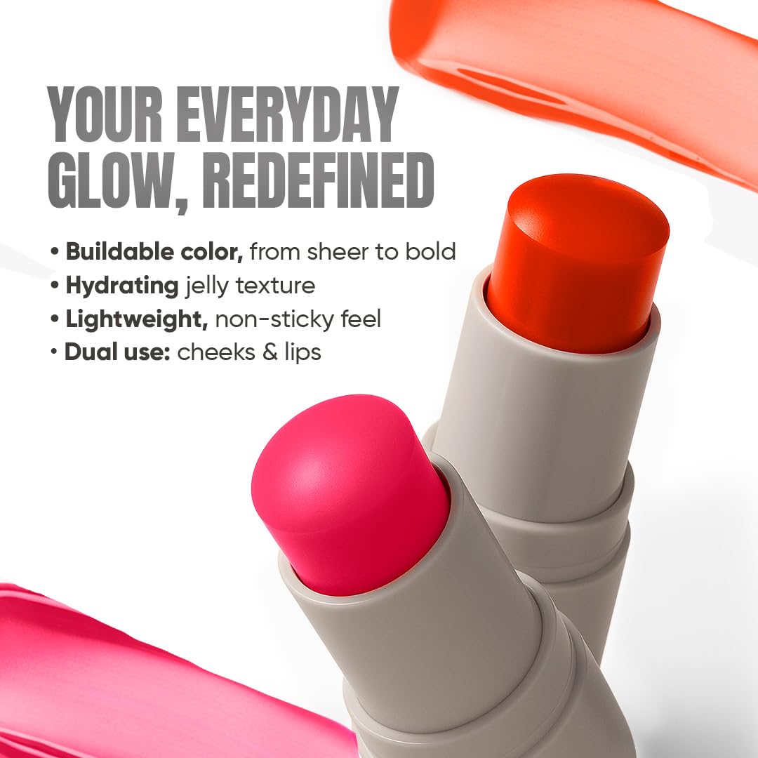 TOTEMICA Cooling Water Jelly Tint by Ana Patricia – Dewy Lip & Cheek Tint in Light Red (0.19 oz)