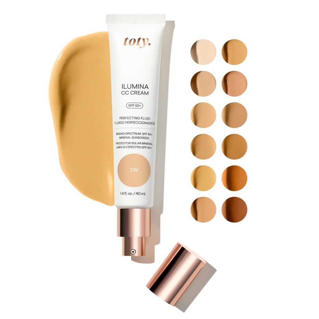 Toty by Sofia Vergara Lumina CC Cream SPF 50+ | Mineral Color Correcting Foundation, 2W Warm Vanilla