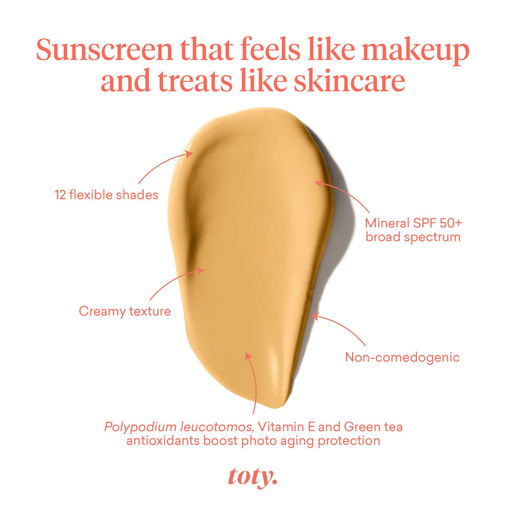 Toty by Sofia Vergara Lumina CC Cream SPF 50+ | Mineral Color Correcting Foundation, 2W Warm Vanilla