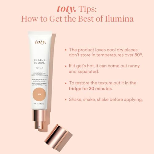 Toty by Sofia Vergara Lumina CC Cream SPF 50+ | Mineral Color Correcting Foundation, 2W Warm Vanilla