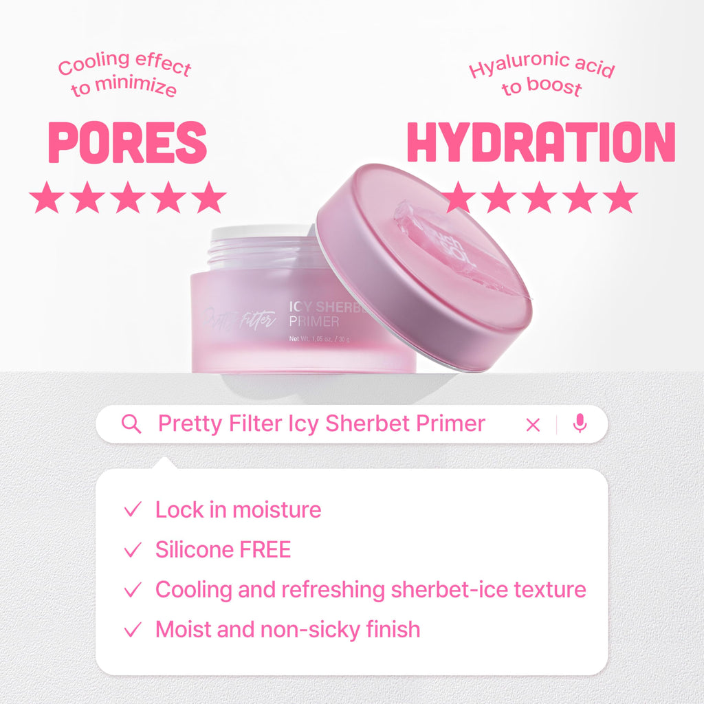 Touch in Sol Icy Sherbet Primer – Hydrating, Silicone-Free Gel Primer for Pores & Wrinkles | Cooling Effect
