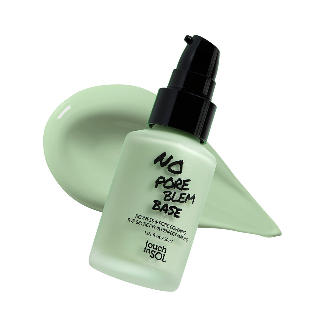 Touch in Sol Redness Correcting Green Primer – Pore-Minimizing Makeup Base