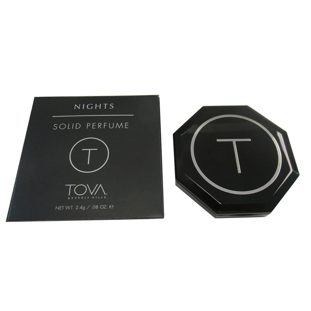 Tova Nights Solid Perfume Compact – Floral Woody Pocket Dab-On, 2.4 g | Made in USA, Cruelty-Free