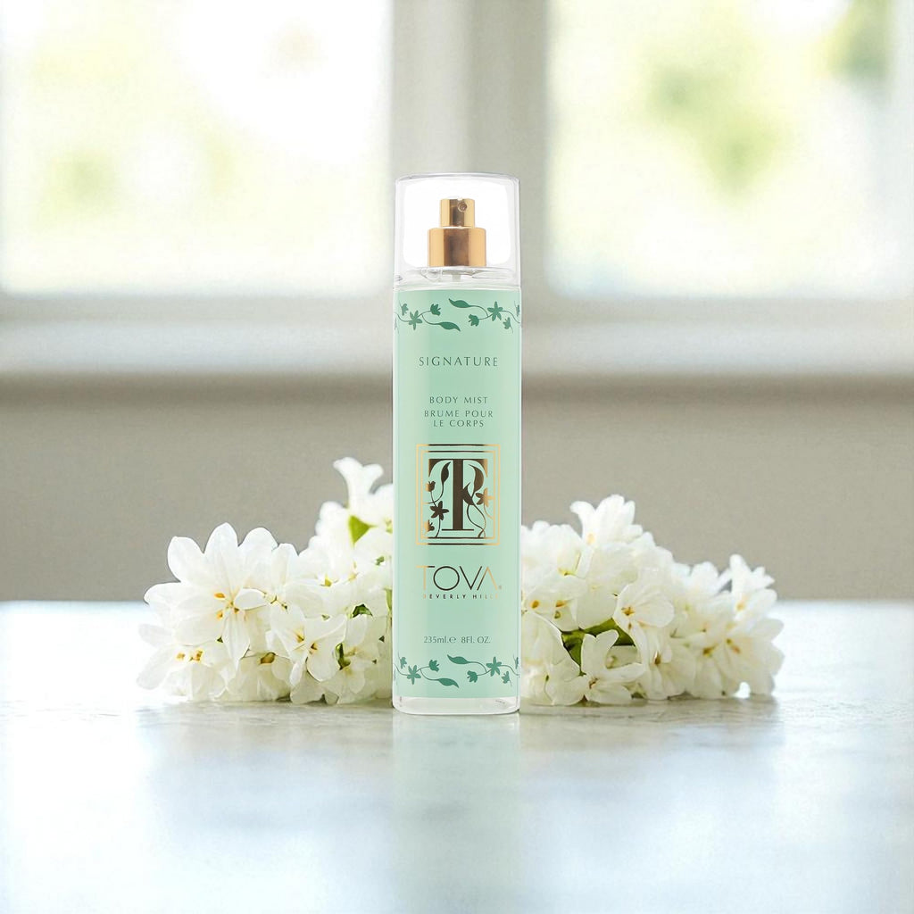 Tova Signature Body Mist – Fresh Floral Fragrance with Jasmine, Bergamot & Sandalwood | USA-Made & Cruelty-Free | 8 oz