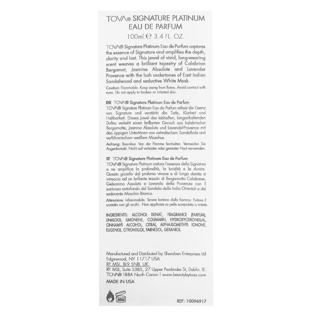 TOVA Signature Platinum Eau de Parfum - 3.4 oz